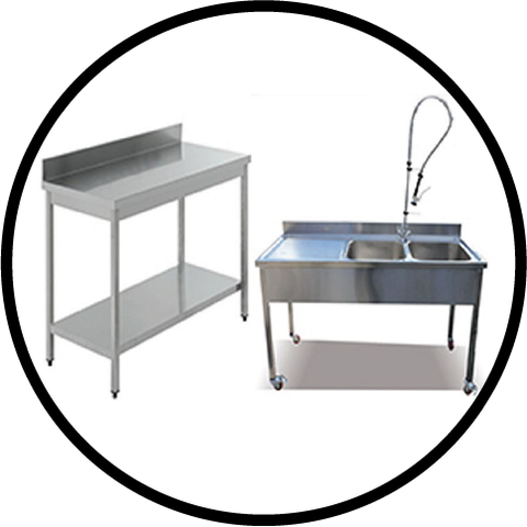 table inox et plonge
